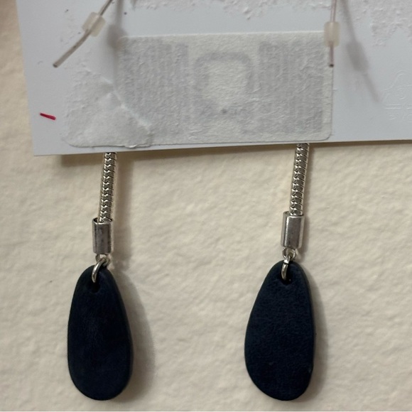 Belk Silver and Black Dangle Earrings - Picture 3 of 3